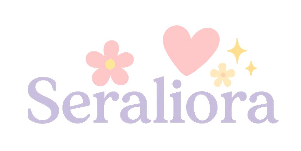 Seraliora brand logo in pastel style.